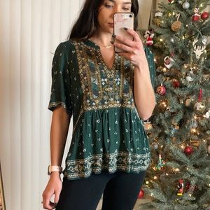 Knox Rose - Boho Embroidered Blouse
